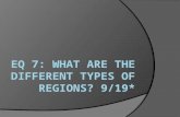 Bell Ringer  Name different regions that you know of.  What is the purpose of having regions?