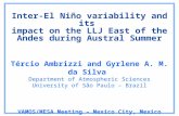 Inter-El Niño variability and its impact on the LLJ East of the Andes during Austral Summer Tércio Ambrizzi and Gyrlene A. M. da Silva Department of Atmospheric.