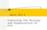 Unit E1-1 Exploring the History and Organization of FFA.