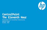 ControlPoint The Eleventh Hour Presentation and ControlPoint Demonstration Abdullah Noman October, 2015.