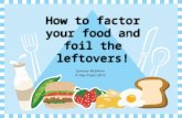 How to factor your food and foil the leftovers! Summer McElman Pi Day Project 2012.