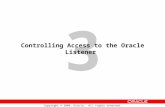3 Copyright © 2004, Oracle. All rights reserved. Controlling Access to the Oracle Listener.