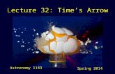 Lecture 32: Time’s Arrow Astronomy 1143 Spring 2014.