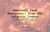 Neutrons (and Neutrinos) from the Galactic Center The AGASA/SUGAR EHE cosmic ray anisotropies and TeV gamma rays Roland Crocker Harvard-Smithsonian CfA.