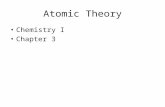 Atomic Theory Chemistry I Chapter 3. Dalton’s Atomic Theory Dalton developed a theory to explain why the elements in a compound always join in the same.