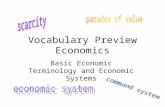 Vocabulary Preview Economics Basic Economic Terminology and Economic Systems.