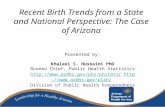 Recent Birth Trends from a State and National Perspective: The Case of Arizona Presented by: Khaleel S. Hussaini PhD Bureau Chief, Public Health Statistics.