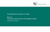 Titelmasterformat durch Klicken bearbeiten Corporate Governance in India 28.11.2015 Ahsan Khan, Marvin Secker, Md. Obaidullah Al Kabir Universität Hamburg.