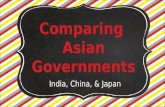 India, China, & Japan. Standards SS7CG6 The student will compare and contrast various forms of government. a. Describe the ways government systems distribute.