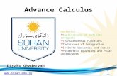 Www.soran.edu.iq Advance Calculus Diyako Ghaderyan 1 Contents:  Applications of Definite Integrals  Transcendental Functions  Techniques of Integration.