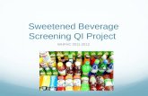 Sweetened Beverage Screening QI Project WHFHC 2011-2012.