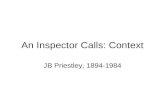 An Inspector Calls: Context JB Priestley, 1894-1984.