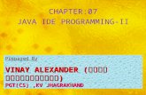 CHAPTER:07 JAVA IDE PROGRAMMING-II Prepared By Prepared By : VINAY ALEXANDER ( विनय अलेक्सजेंड़र ) PGT(CS),KV JHAGRAKHAND.