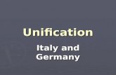 Unification Italy and Germany. Nationalism ► Nationalism - Loyalty to a nation rather than to its ruler  Peoples’ national identity  People share common.