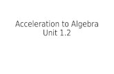 Acceleration to Algebra Unit 1.2. MONDAY 8/18 Lesson 11.