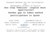 Are step families’ couples more egalitarian? Gender gap in labor market participation in Spain Jordi Gumàjguma@ced.uab.es Iñaki Permanyerinaki.permanyer@uab.es.