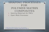 SHAPING PROCESSES FOR POLYMER MATRIX COMPOSITES 1. Starting Materials for PMCs 2. Open Mold Processes ©2007 John Wiley & Sons, Inc. M P Groover, Fundamentals.