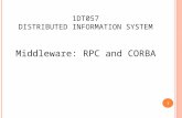 1DT057 D ISTRIBUTED I NFORMATION S YSTEM Middleware: RPC and CORBA 1.
