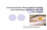 Constructivism Theory and Assessing and Teaching Literacy Across the Curriculum Dr. Elaine Roberts.