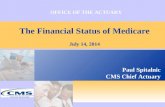 OFFICE OF THE ACTUARY The Financial Status of Medicare July 14, 2014 Paul Spitalnic CMS Chief Actuary.