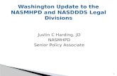 Justin C Harding, JD NASMHPD Senior Policy Associate 1.