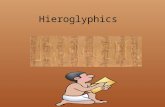 Hieroglyphics. What is a Hieroglyph Anyway?  Hieroglyphs are what the ancient egyptians used to write with.  They were pictures that meant words or.