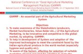 National Conference on “Good Agricultural Marketing Management Practices (GAMMP) National Council of State Agricultural Marketing Board (COSAMB), 14 -17.