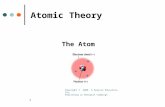 1 Atomic Theory The Atom Copyright © 2008 b Pearson Education, Inc. Publishing as Benjamin Cummings.