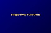 Single-Row Functions. SQL Functions FunctionInput arg 1 arg 2 arg n Function performs action OutputResultvalue.