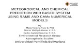 METEOROGICAL AND CHEMICAL PREDICTION WEB BASED SYSTEM USING RAMS AND CAMx NUMERICAL MODELS By Maria Victoria Toro G. PhD Nestor Waldyd Alvarez V. E.E.
