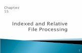 15- 1 Chapter 15.  To familiarize you with ◦ Methods of disk file organization ◦ Random processing of disk files ◦ How to create, update, and access.