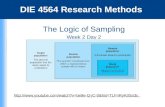 The Logic of Sampling Week 2 Day 2 DIE 4564 Research Methods .
