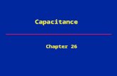 Capacitance Chapter 26. Electric Potential of Conductors The electric field E is zero within a conductor at equilibrium. E=0 V1V1 V2V2.