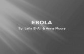 By: Laila El-Ali & Anna Moore.  Ebola is short for Ebola Hemorrhagic Fever  Virus  The virus has been known since the year of 1976 in Zaire  A person.