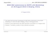 Doc.: IEEE 802.19-15/0069r7 Submission August 2015 IEEE 802Slide 1 IEEE 802 submission to 3GPP LAA Workshop on 29 August 2015 in Beijing, China 17 August.