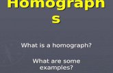 Homographs What is a homograph? What are some examples?