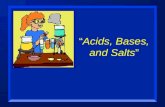 “Acids, Bases, and Salts”. Warm Up n What is the difference between cohesion and adhesion? n What is the change in kinetic energy between a solid and.