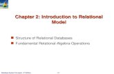 2.1Database System Concepts - 6 th Edition Chapter 2: Introduction to Relational Model Structure of Relational Databases Fundamental Relational-Algebra-Operations.