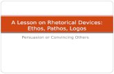 Persuasion or Convincing Others A Lesson on Rhetorical Devices: Ethos, Pathos, Logos.