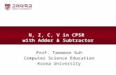 N, Z, C, V in CPSR with Adder & Subtractor Prof. Taeweon Suh Computer Science Education Korea University.