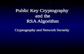 Public Key Cryptography and the RSA Algorithm Cryptography and Network Security.