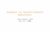 Answers to Panel1/Panel3 Questions John Harvey/ LHCb May 12 th, 2000.
