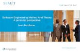 Software Engineering Method And Theory A personal perspective Ivar Jacobson