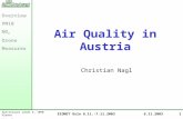 Spittelauer Lände 5, 1090 Vienna  Overview PM10 NO 2 Ozone Measures EIONET Oslo 6.11.-7.11.20036.11.20031 Air Quality in Austria.