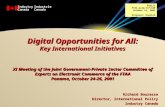 XI Meeting of the Joint Government-Private Sector Committee of Experts on Electronic Commerce of the FTAA Panama, October 24-26, 2001 Richard Bourassa.