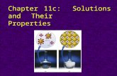Chapter 11c: Solutions and Their Properties. Some Factors Affecting Solubility Solubility The amount of solute per unit of solvent needed to form a saturated.