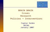 BRAIN DRAIN IssuesResearch Policies + Interventions Caglar Ozden DECRG January 2007.
