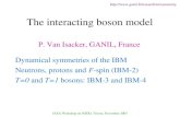 IAEA Workshop on NSDD, Trieste, November 2003 The interacting boson model P. Van Isacker, GANIL, France Dynamical symmetries of the IBM Neutrons, protons.