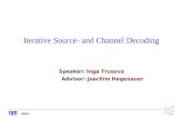 Name Iterative Source- and Channel Decoding Speaker: Inga Trusova Advisor: Joachim Hagenauer.