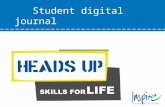 Student digital journal. The process InvestigateCreateDeviateCollaborateEvaluateCelebrateActivate.